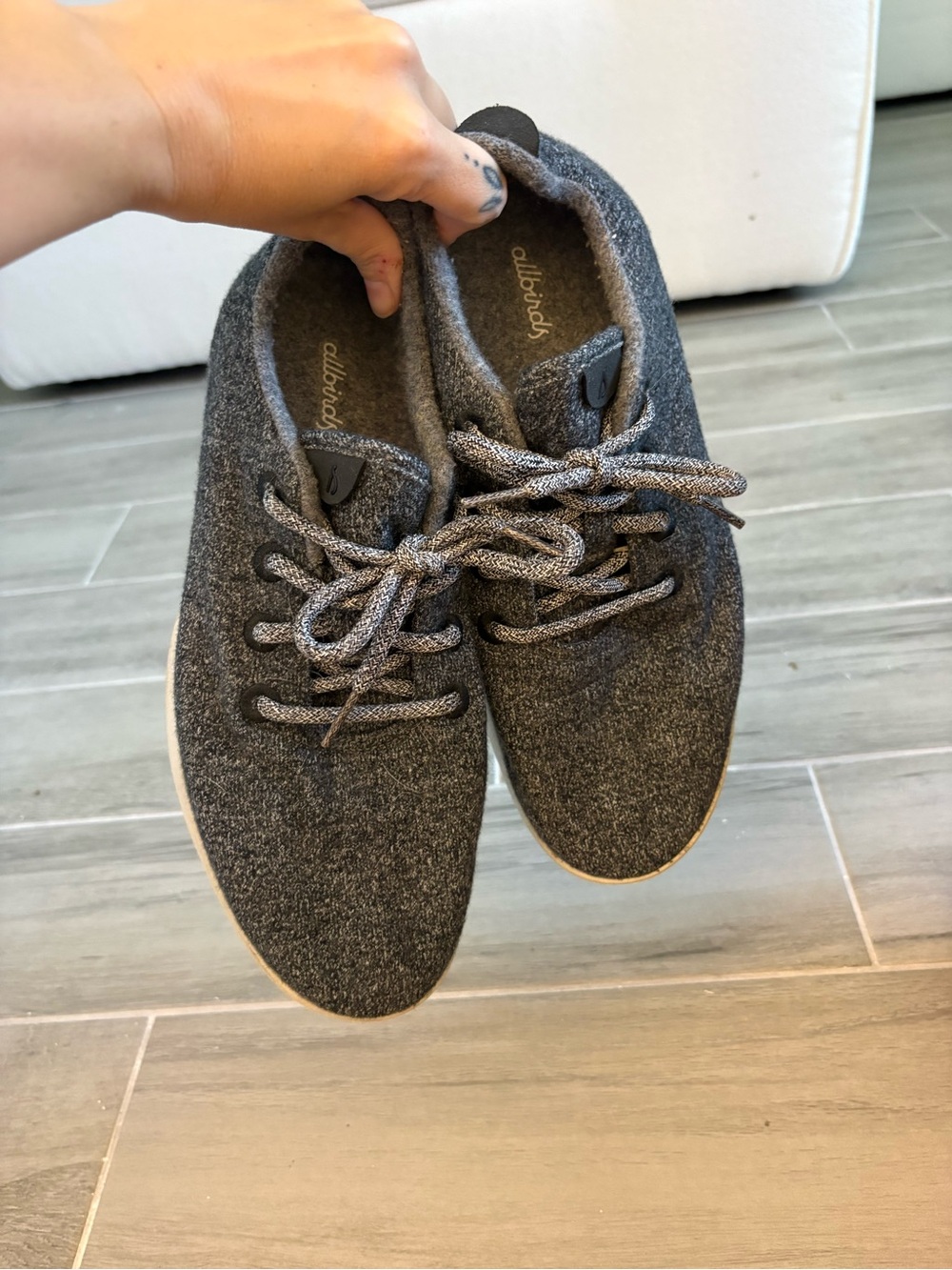 Allbirds Men's Wool Runner Mizzle Grey Water Resistant Shoes 10